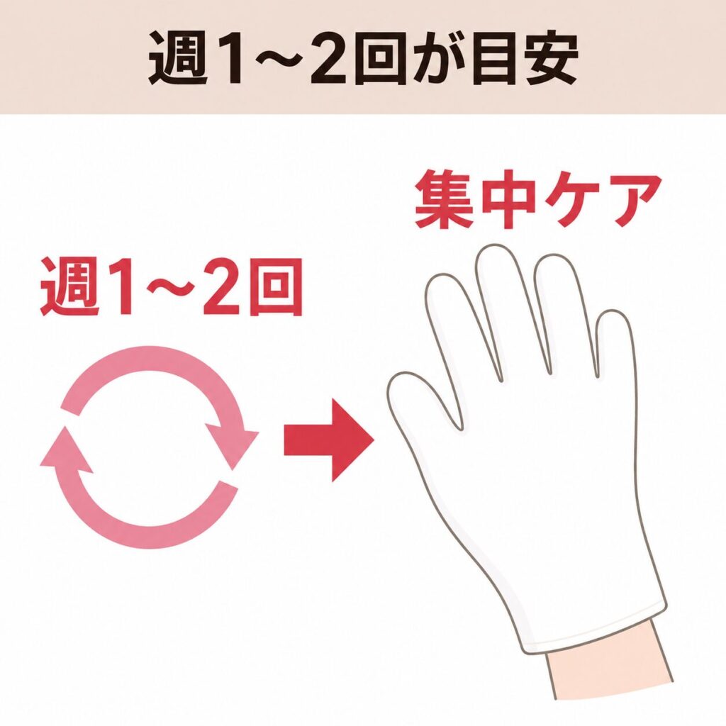 ハンドマスク・パックのおすすめタイミングの図