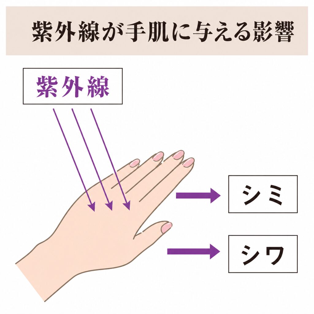 紫外線からシミ・シワにつながる図