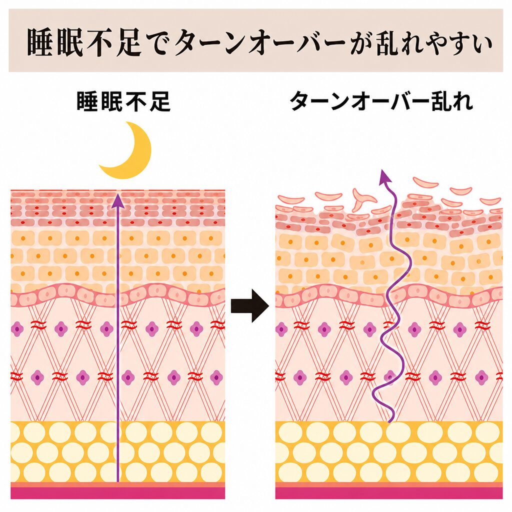 成長ホルモンと肌の回復の関係図
