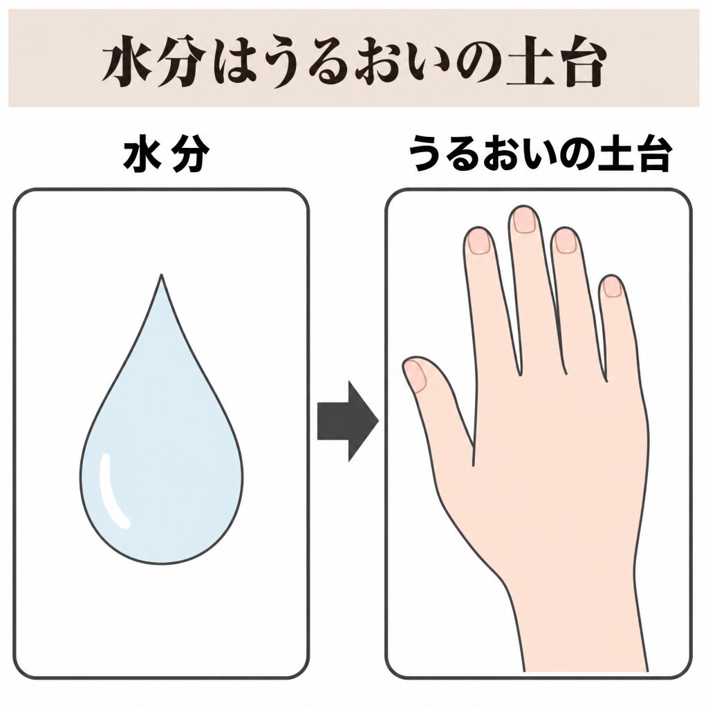 水分がうるおいの土台になる図