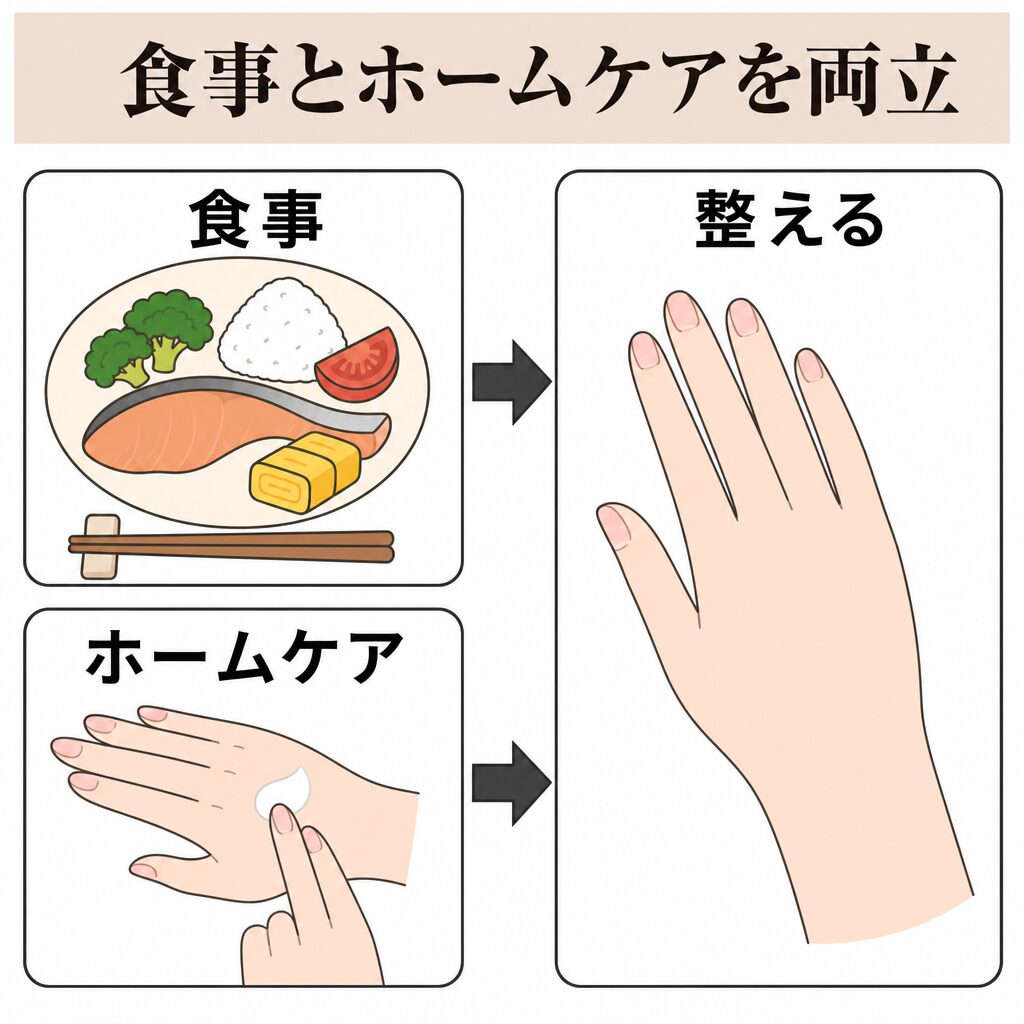 食事とホームケアを両立する図