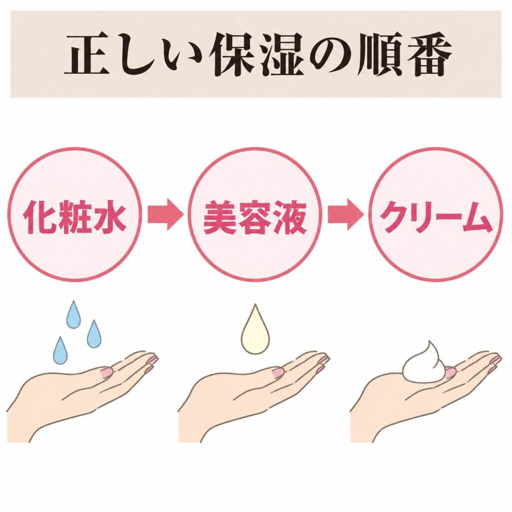 正しい保湿の順番の全体図
