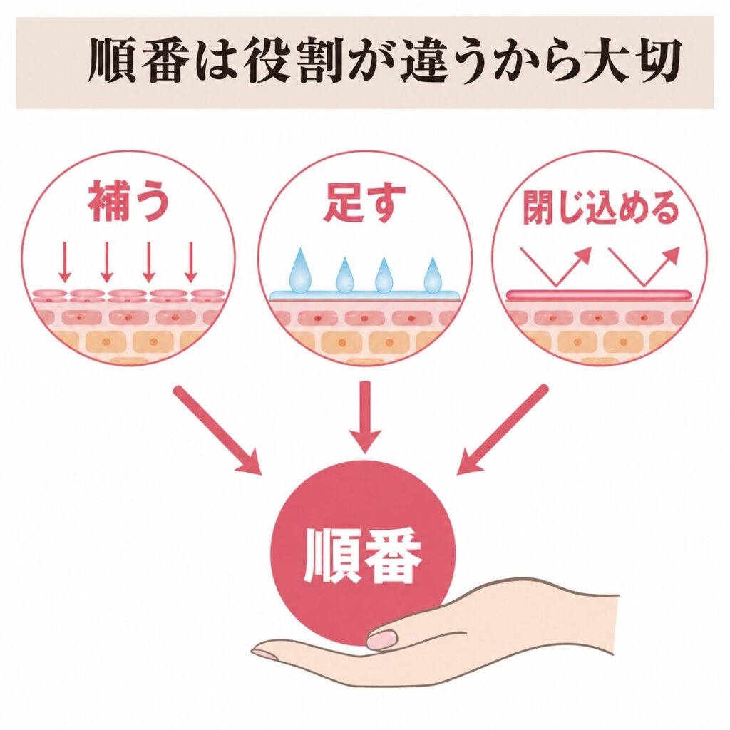 保湿の順番が大切な理由の図