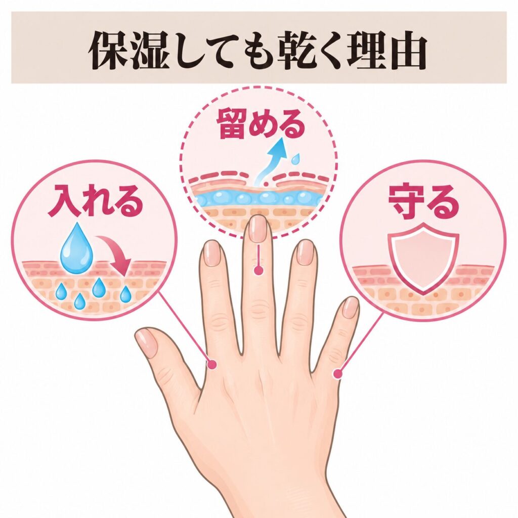 保湿しているのに乾燥する理由の全体図
