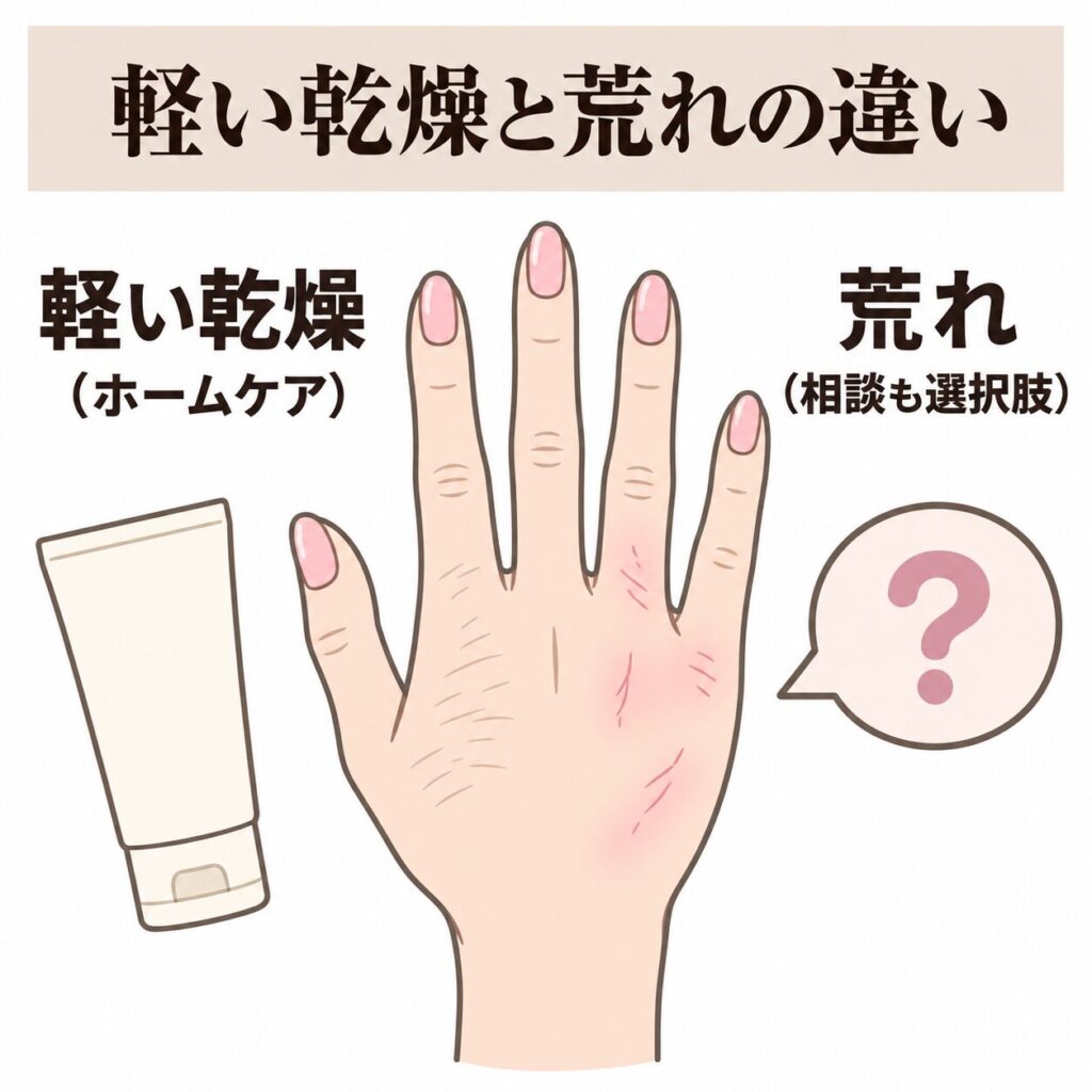 乾燥と荒れへの向き合い方の図