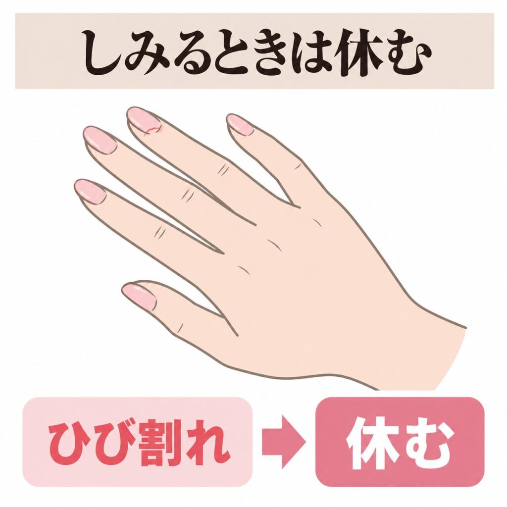ひび割れがあるときに尿素の使用を休む判断の図